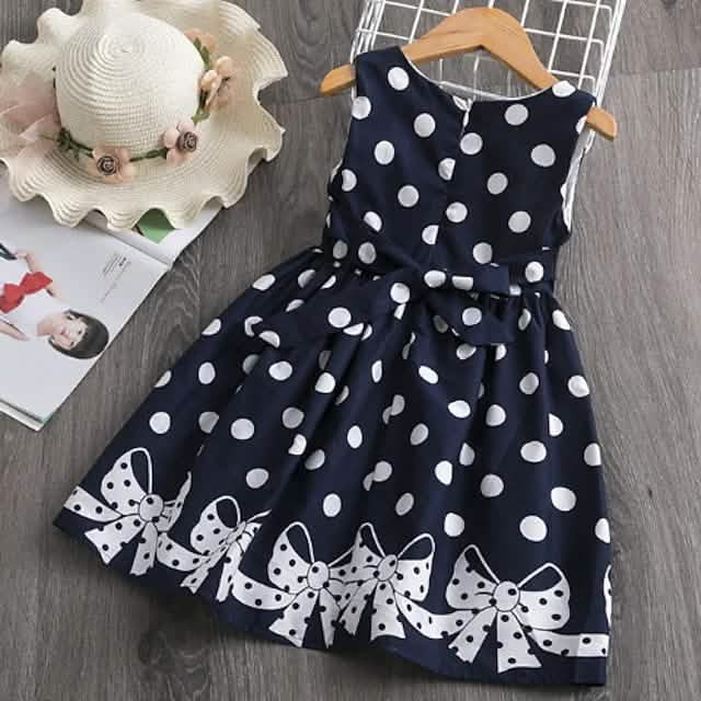 Little Girls' Dress Sundress Polka Dot Casual Lace Trims Print