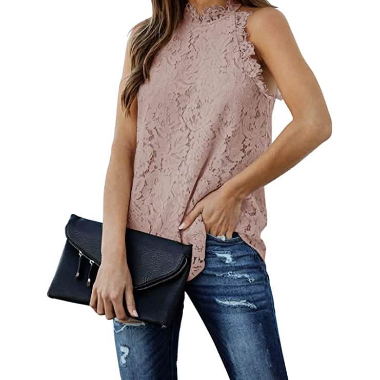 Women's Lace Crochet Hollow Out Tank Top