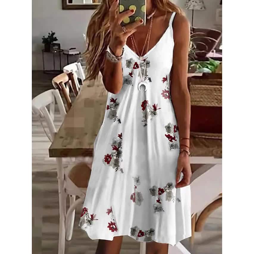 Women's V-Neck Casual Sling Dress